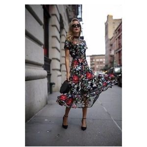 Vone Janine Anthropologie Embroidered dress